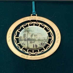 Christmas 1992 200th Anniversary White House Historical Assoc Holiday Ornament